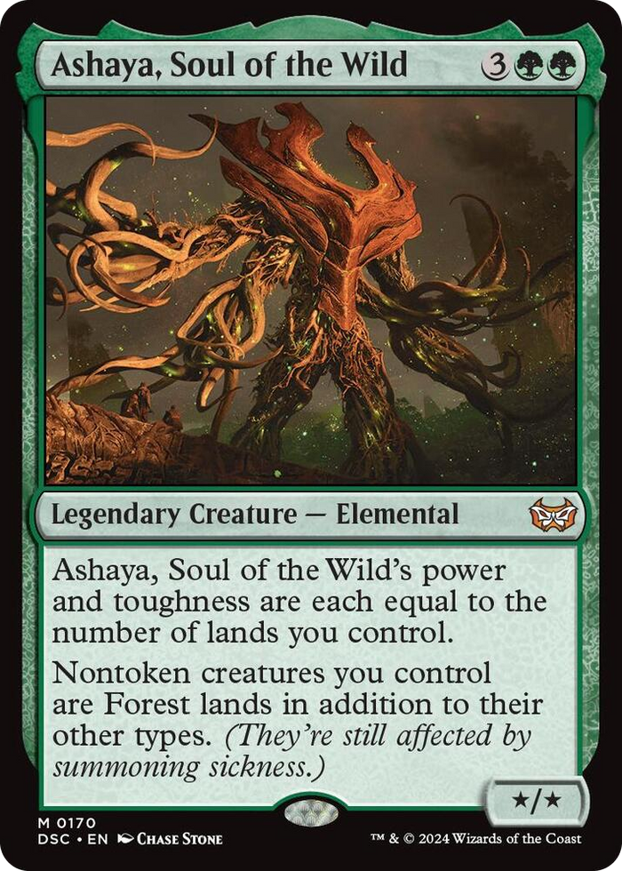 Ashaya, Soul of the Wild #170 M - Commander: Duskmourn: House of Horror Pokemon card