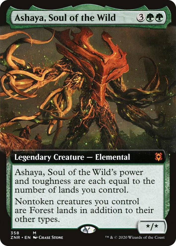 0358 Ashaya, Soul of the Wild (Extended Art) M Zendikar Rising