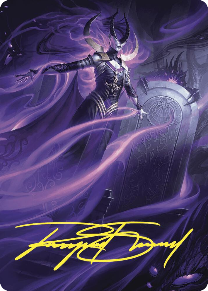 0010 Ashiok, Wicked Manipulator Art Card (10/81) (Gold-Stamped Signature) S Art Series: Wilds of Eldraine