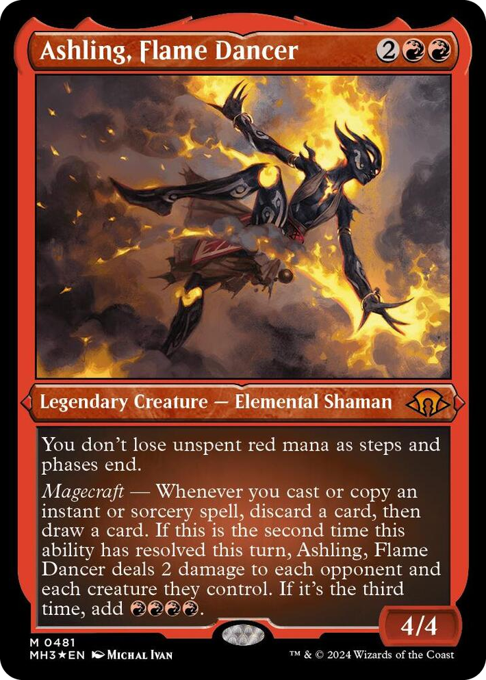 0481 Ashling, Flame Dancer (Foil Etched) M Modern Horizons 3