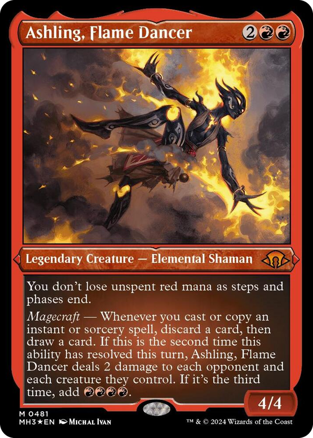 0481 Ashling, Flame Dancer (Foil Etched) M Modern Horizons 3