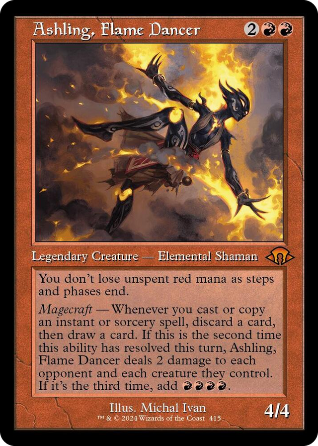 0415 Ashling, Flame Dancer (Retro Frame) M Modern Horizons 3