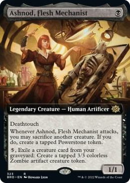 0323 Ashnod, Flesh Mechanist (Extended Art) R The Brothers' War