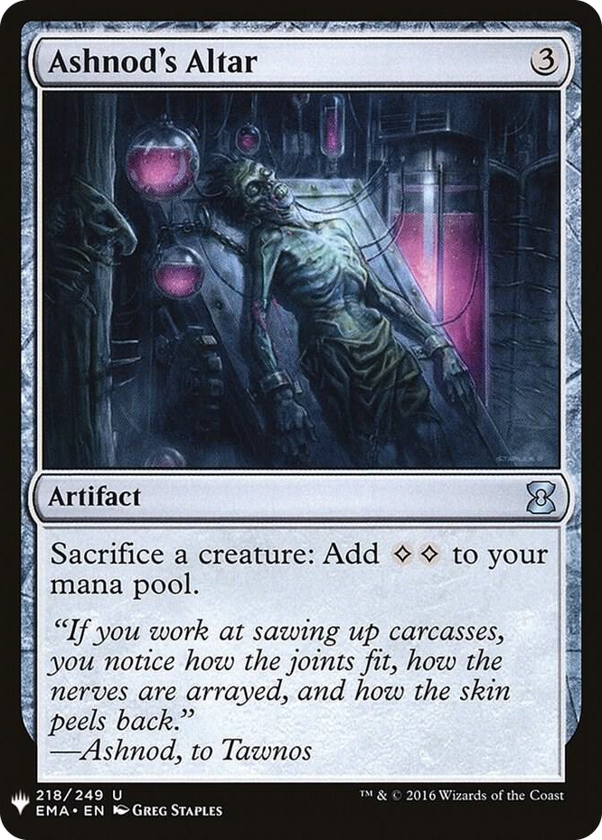 Ashnod's Altar #218 U - The List Reprints Pokemon card