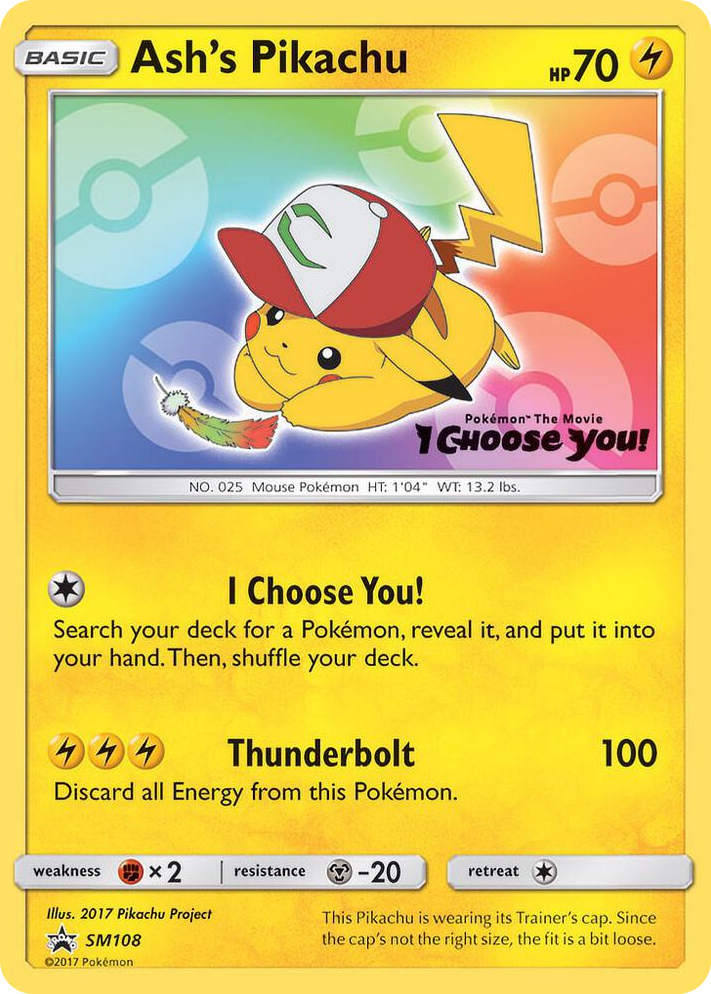 SM108 Ash's Pikachu - SM108 Promo SM Promos