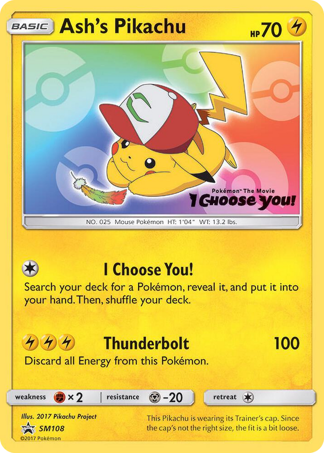 SM108 Ash's Pikachu - SM108 Promo SM Promos