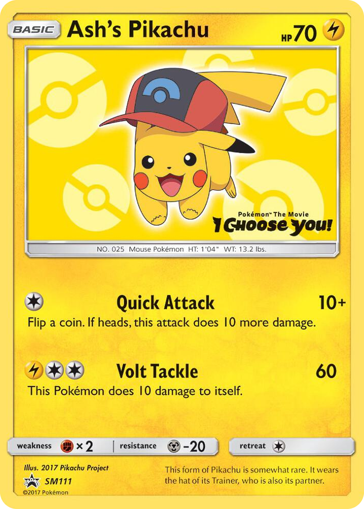 SM111 Ash's Pikachu - SM111 Promo SM Promos