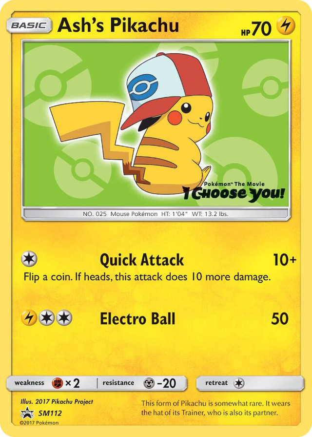 SM112 Ash's Pikachu - SM112 Promo SM Promos