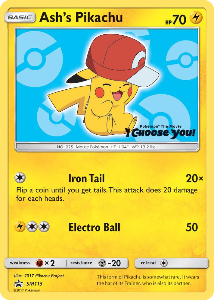 SM113 Ash's Pikachu - SM113 Promo SM Promos