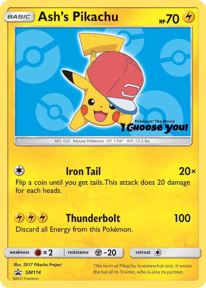 SM114 Ash's Pikachu - SM114 Promo SM Promos