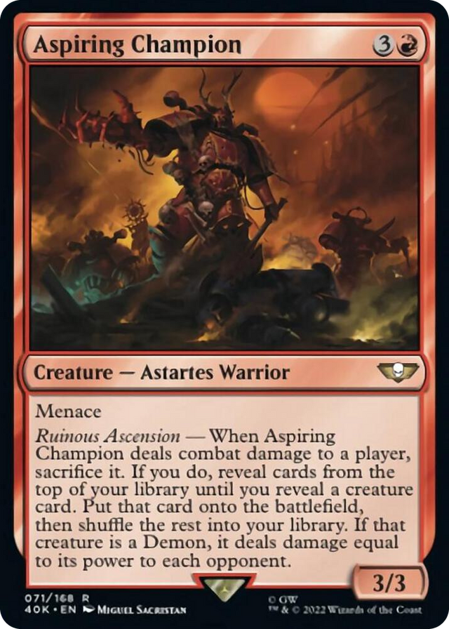 0071 Aspiring Champion (Surge Foil) R Universes Beyond: Warhammer 40,000