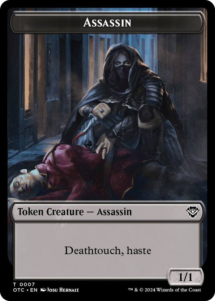 0007 Assassin // Food Double-Sided Token T Commander: Outlaws of Thunder Junction