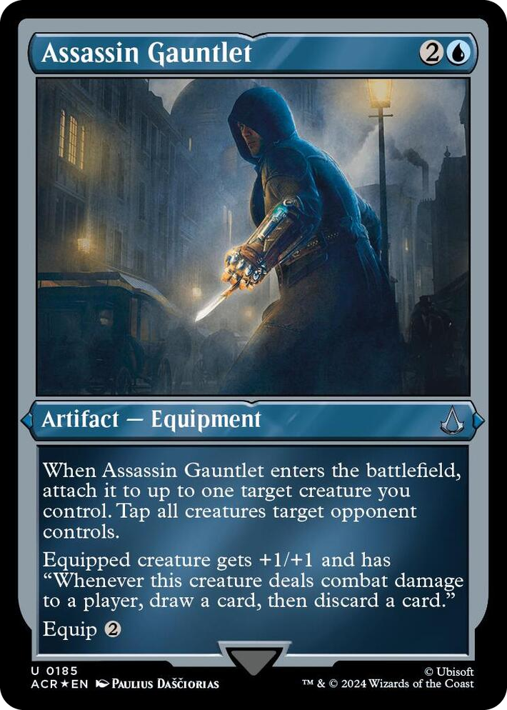 0185 Assassin Gauntlet (Foil Etched) U Universes Beyond: Assassin's Creed