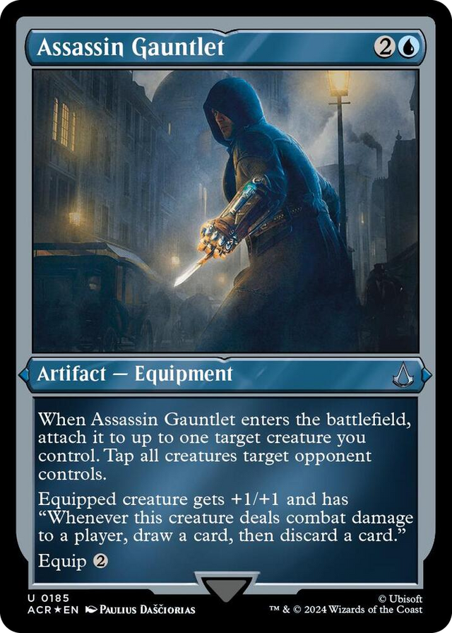 0185 Assassin Gauntlet (Foil Etched) U Universes Beyond: Assassin's Creed