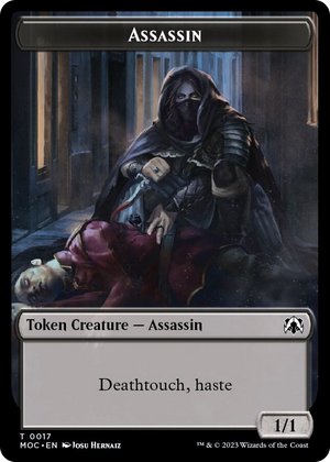 0017 Assassin // Knight (0010) Double-sided Token T Commander: March of the Machine