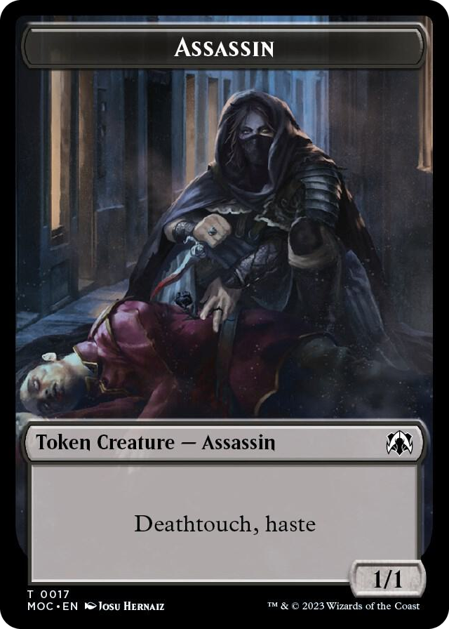 Assassin // Knight (0010) Double-sided Token #17 T - Commander: March of the Machine Pokemon card