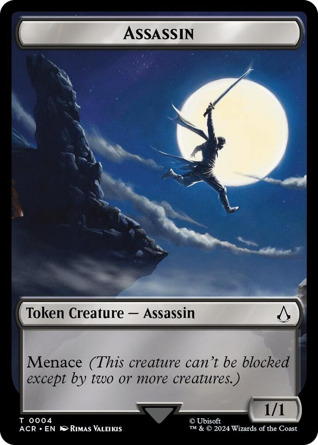 0004 Assassin // Phobos Double-Sided Token T Universes Beyond: Assassin's Creed