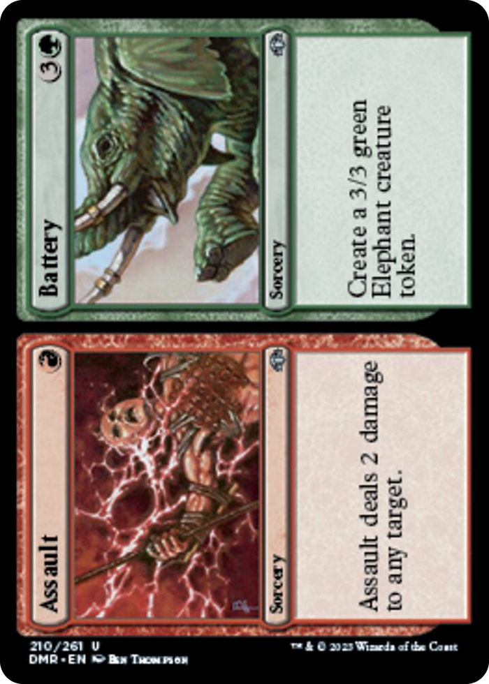 Assault // Battery #210 U - Dominaria Remastered Pokemon card