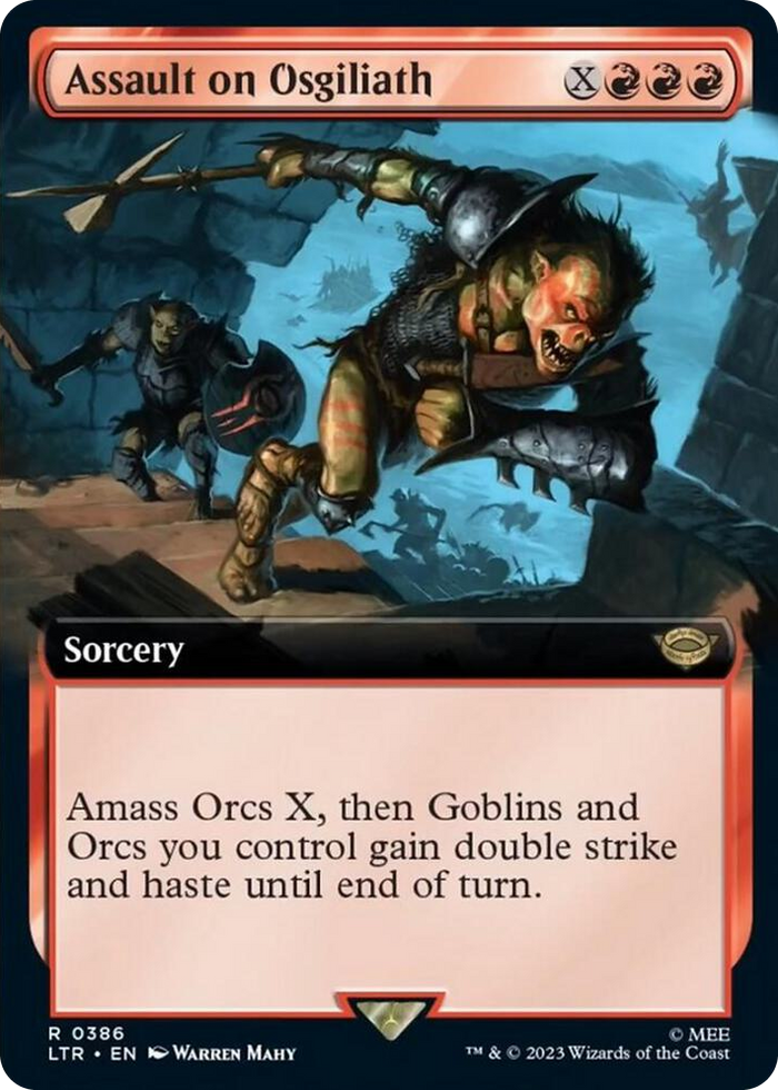 Assault on Osgiliath (Extended Art) #386 R - Universes Beyond: The Lord of the Rings: Tales of Middle-earth Pokemon card