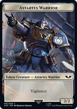 0001 Astartes Warrior (001) // Robot Double-Sided Token T Universes Beyond: Warhammer 40,000