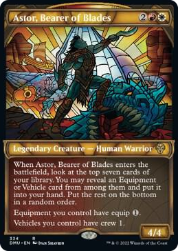 0334 Astor, Bearer of Blades (Textured Foil) R Dominaria United
