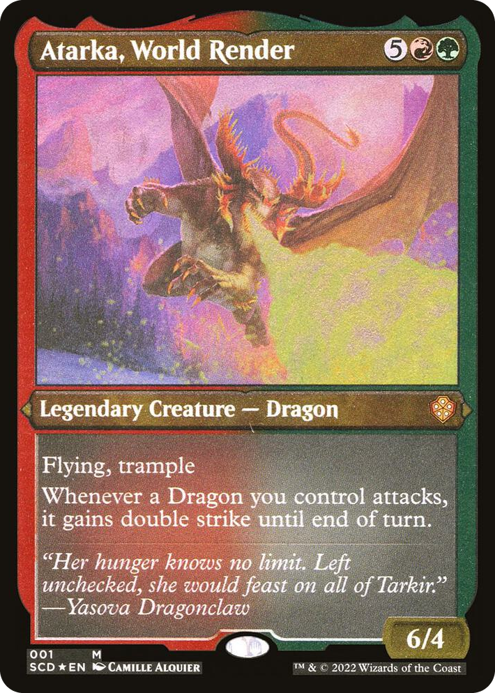 0001 Atarka, World Render (Foil Etched) M Starter Commander Decks
