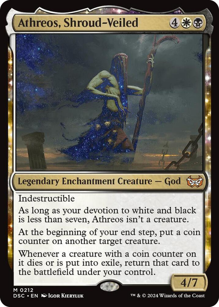 Athreos, Shroud-Veiled #212 M - Commander: Duskmourn: House of Horror Pokemon card