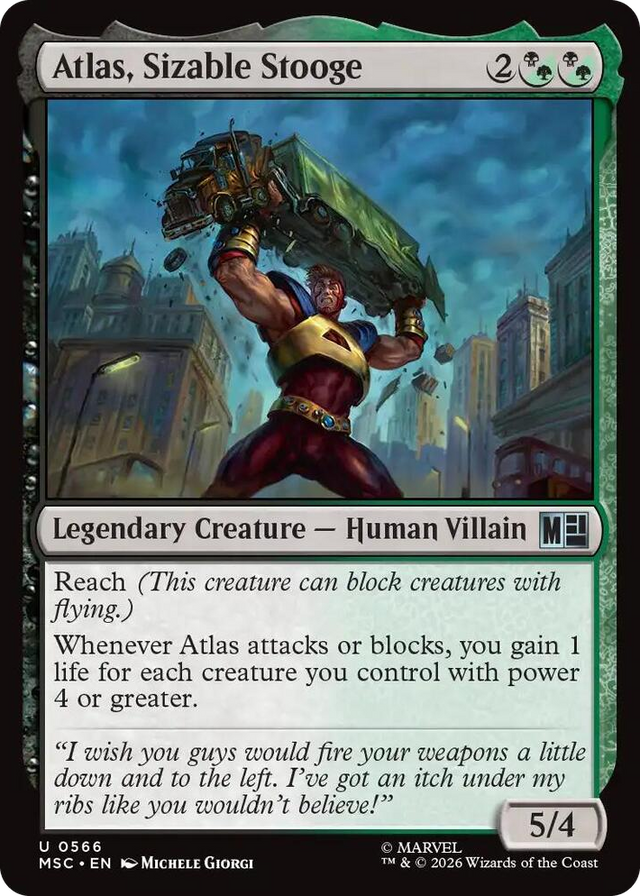 0566 Atlas, Sizable Stooge U Commander: Marvel Super Heroes