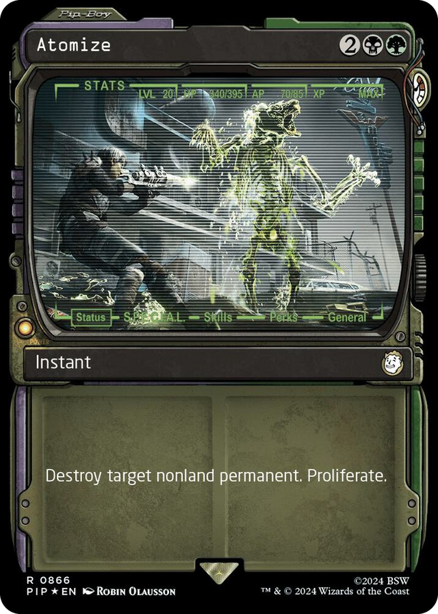 0866 Atomize (Showcase) (Surge Foil) R Universes Beyond: Fallout