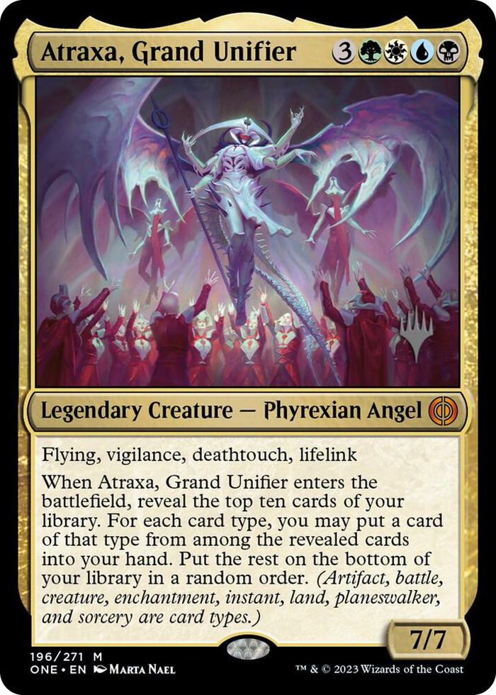 Atraxa, Grand Unifier #196 M - Promo Pack: Phyrexia: All Will Be One Pokemon card