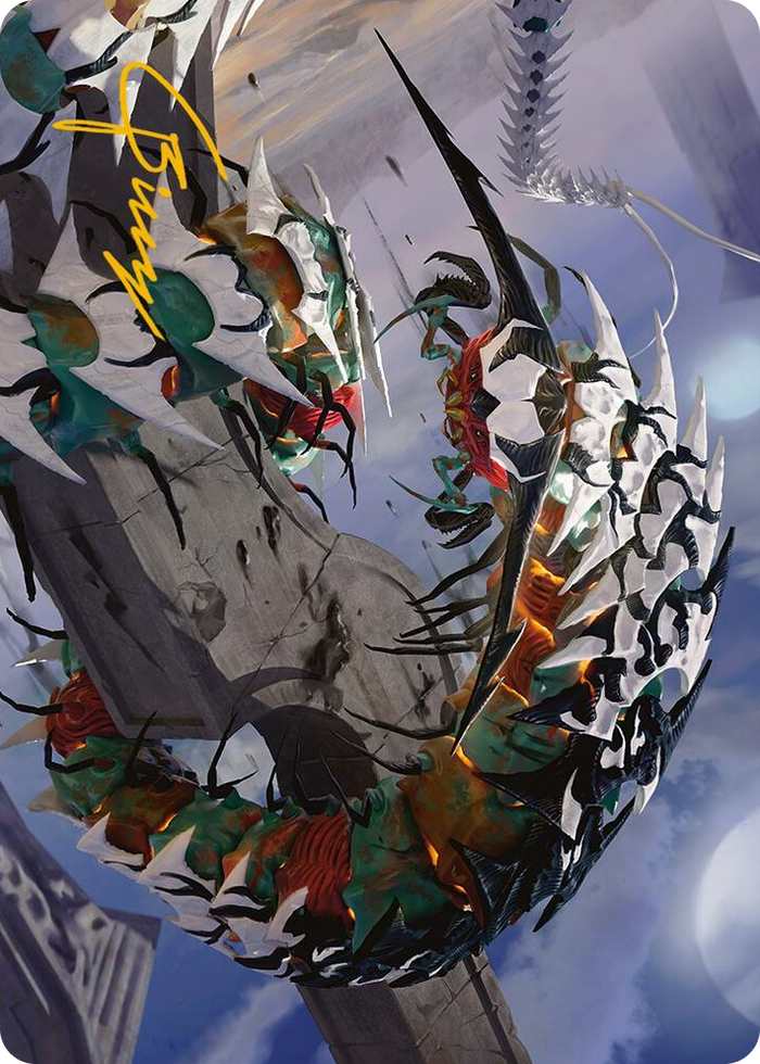 Atraxa's Skitterfang Art Card (Gold-Stamped Signature) #55 S - Art Series: Phyrexia: All Will Be One Pokemon card