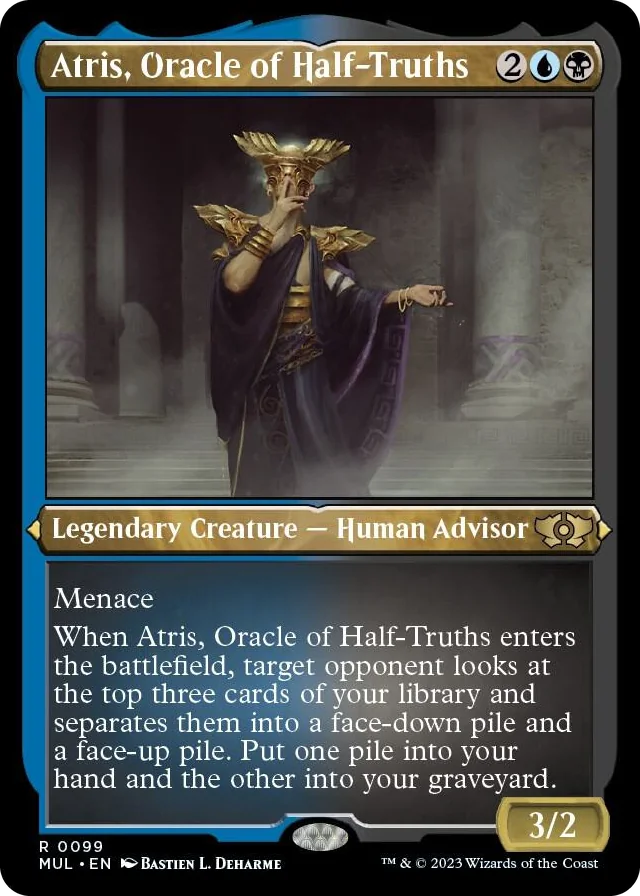 0099 Atris, Oracle of Half-Truths (Foil Etched) R March of the Machine: Multiverse Legends