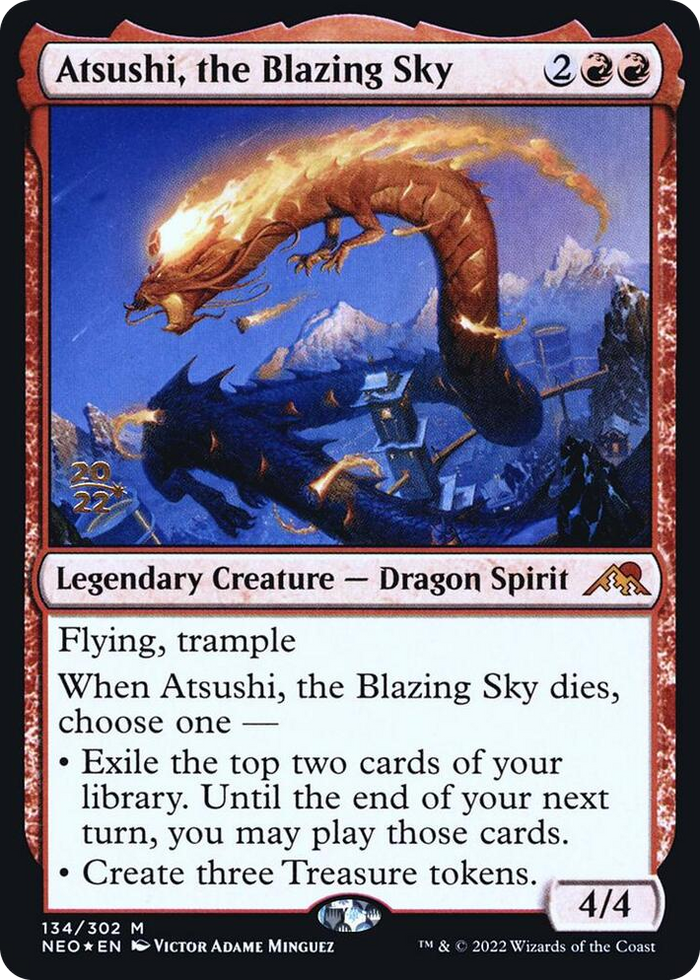 Atsushi, the Blazing Sky #134 M - Prerelease Cards Pokemon card