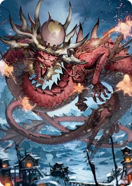 0061 Atsushi, the Blazing Sky Art Card (61/81) S Art Series: Kamigawa: Neon Dynasty