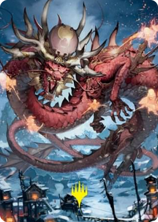 0061 Atsushi, the Blazing Sky Art Card (61/81) (Gold-Stamped Signature) S Art Series: Kamigawa: Neon Dynasty