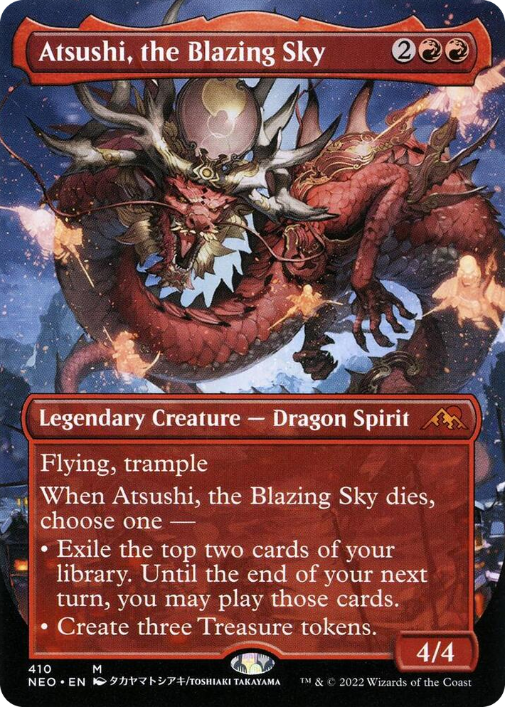 0410 Atsushi, the Blazing Sky (Borderless) M Kamigawa: Neon Dynasty
