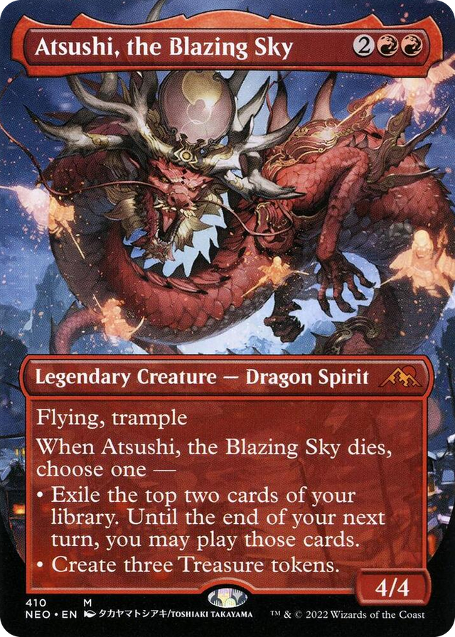 0410 Atsushi, the Blazing Sky (Borderless) M Kamigawa: Neon Dynasty