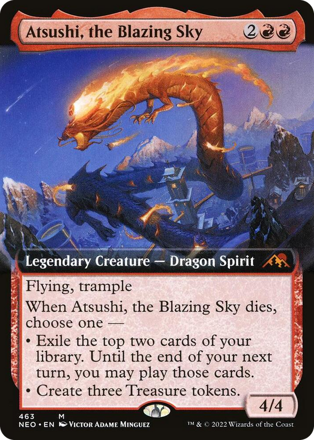0463 Atsushi, the Blazing Sky (Extended Art) M Kamigawa: Neon Dynasty