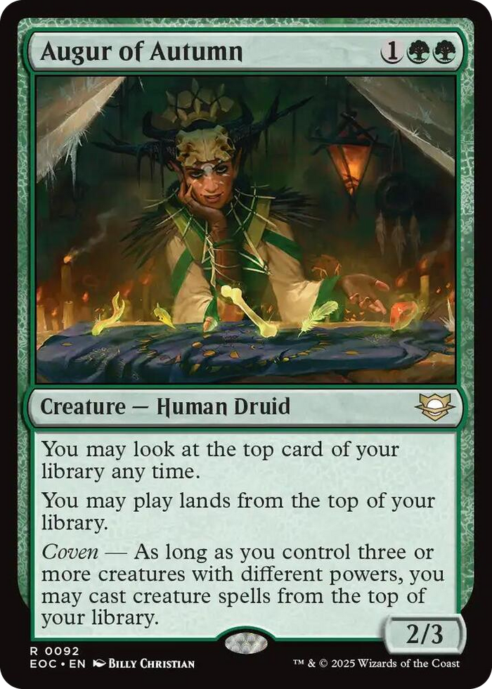 Augur of Autumn #92 R - Commander: Edge of Eternities Pokemon card