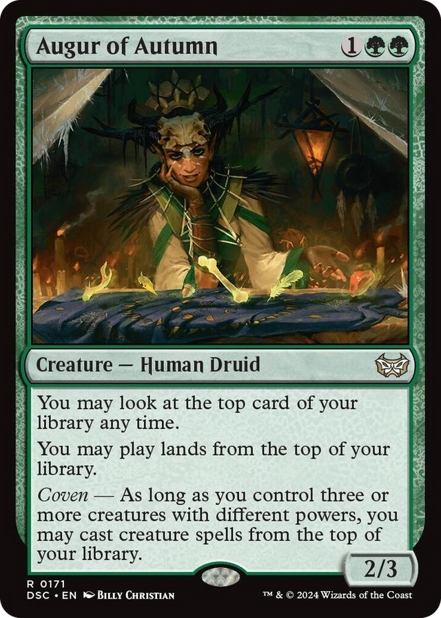 0171 Augur of Autumn R Commander: Duskmourn: House of Horror