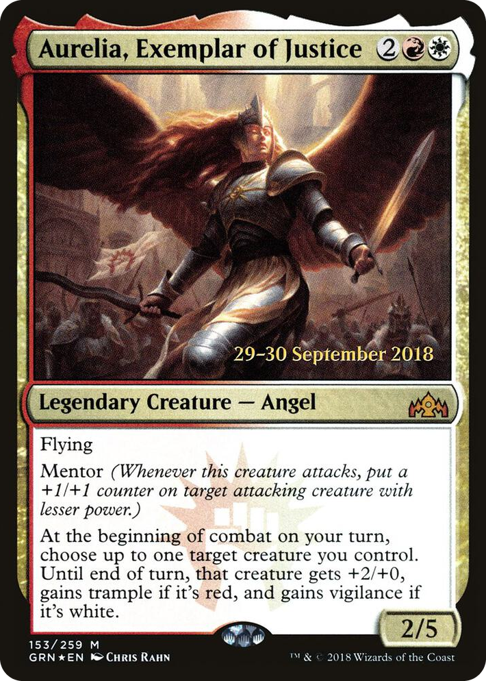 0153 Aurelia, Exemplar of Justice M Prerelease Cards