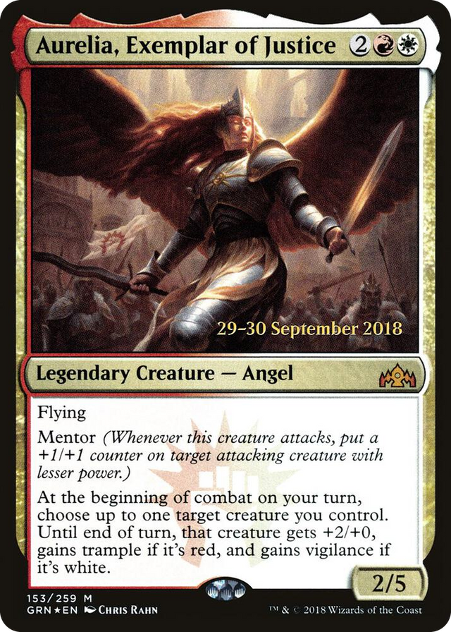 0153 Aurelia, Exemplar of Justice M Prerelease Cards