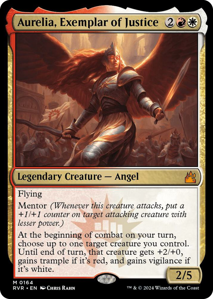 Aurelia, Exemplar of Justice #164 M - Ravnica Remastered Pokemon card