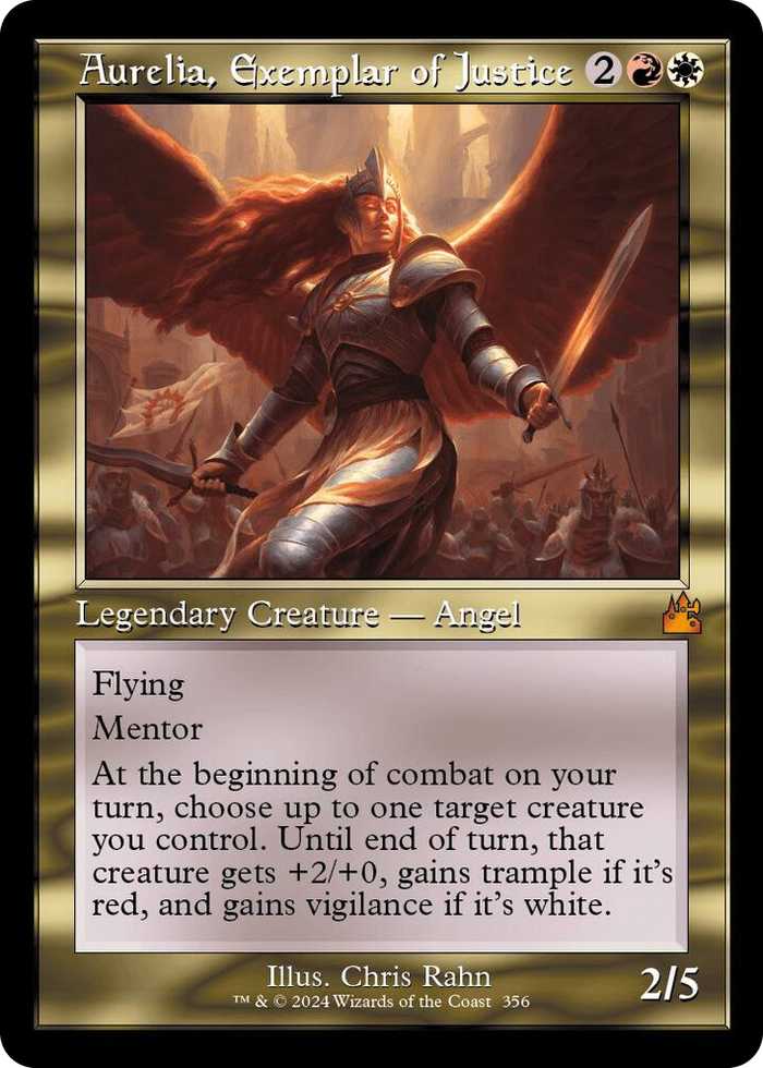 Aurelia, Exemplar of Justice (Retro Frame) #356 M - Ravnica Remastered Pokemon card