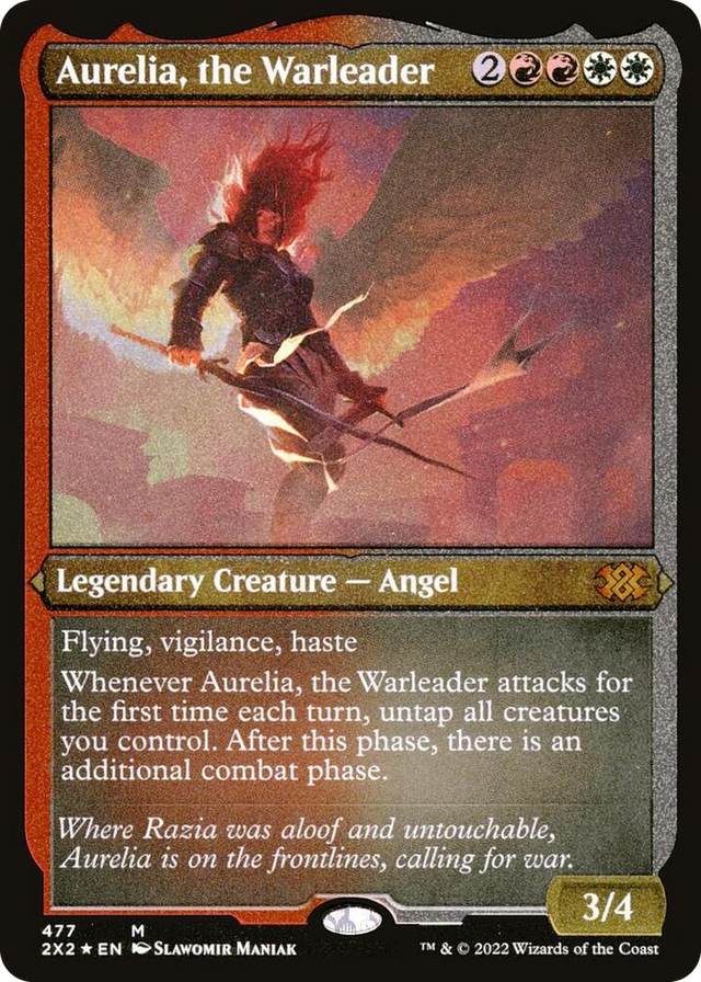 0477 Aurelia, the Warleader (Foil Etched) M Double Masters 2022