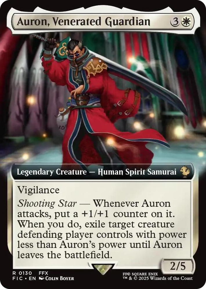0130 Auron, Venerated Guardian (Extended Art) R Commander: FINAL FANTASY