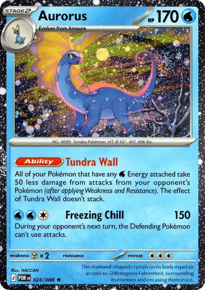 0024 Aurorus - 024/088 (Cosmos Holo) Rare Blister Exclusives