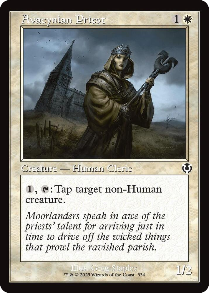 0334 Avacynian Priest (Retro Frame) C Innistrad Remastered