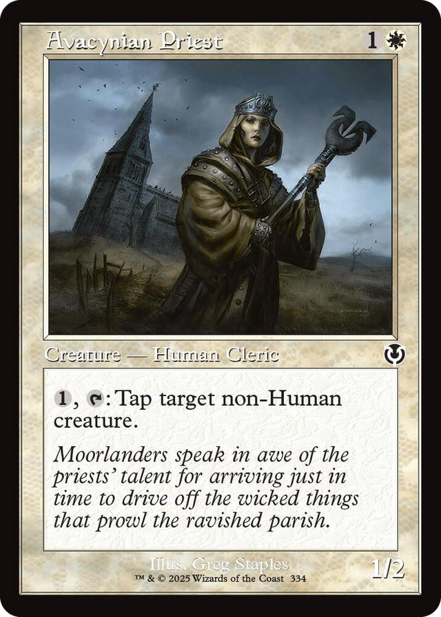 0334 Avacynian Priest (Retro Frame) C Innistrad Remastered