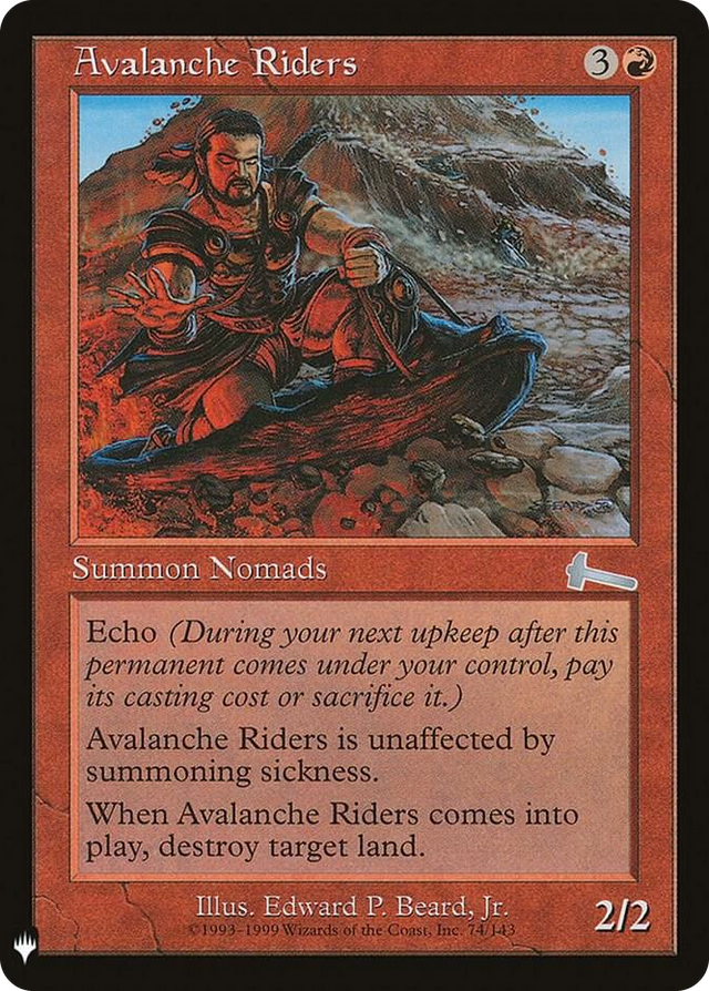 0074 Avalanche Riders U The List Reprints